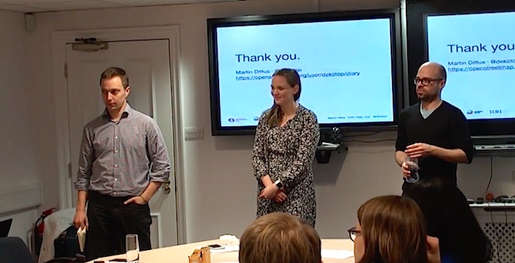 Andrew Braye, Jo Wilkin and Martin Dittus speaking at the Oxford Internet Institute.